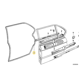 BMW Rear door right weather strip for BMW E-12