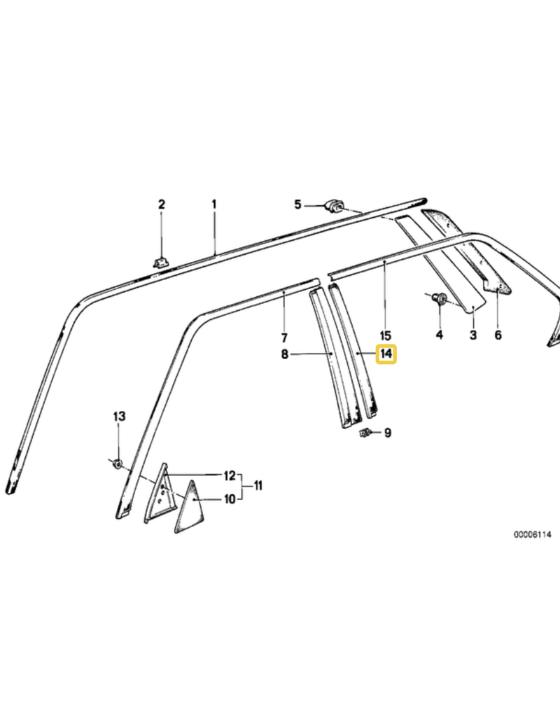 BMW Exterior trim for BMW E-28