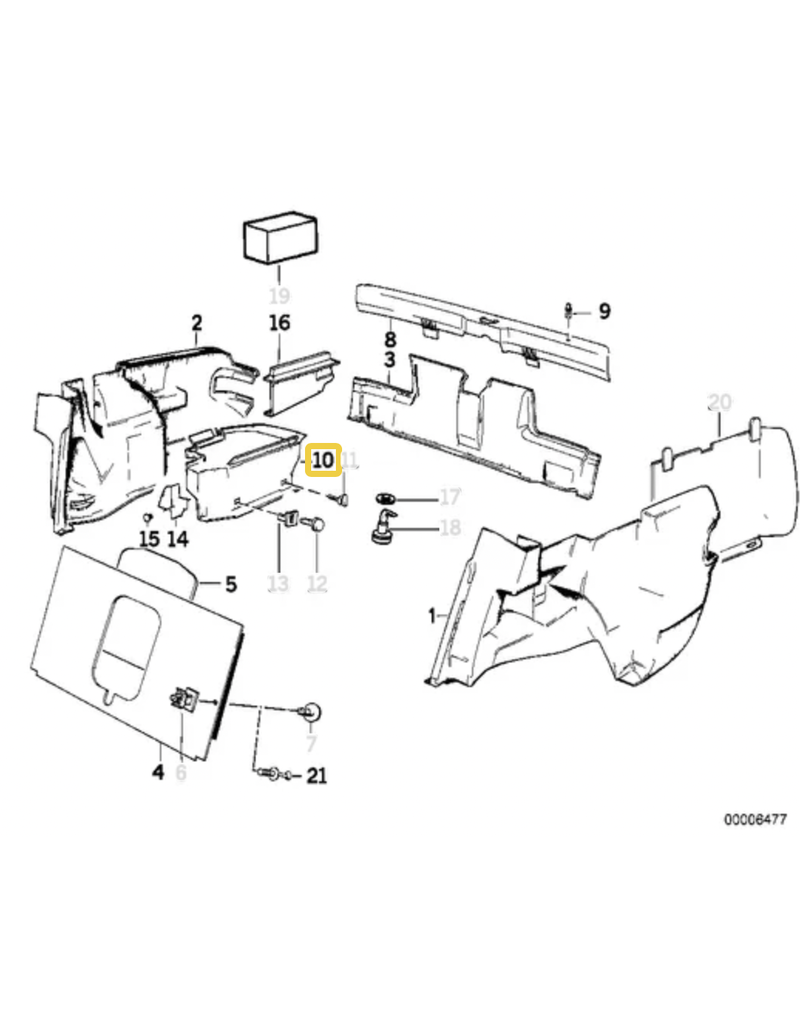 BMW Battery cover for BMW E-30