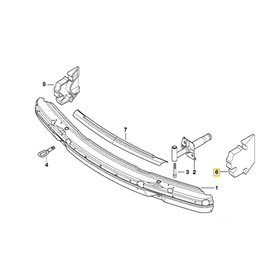 BMW Front bumper gasket right for BMW E-38