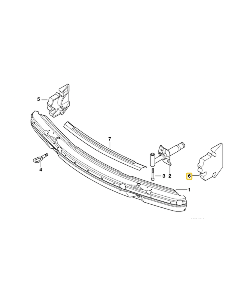 BMW Front bumper gasket right for BMW E-38