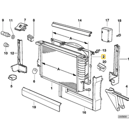 BMW Radiator shrould for BMW E-32 E-34