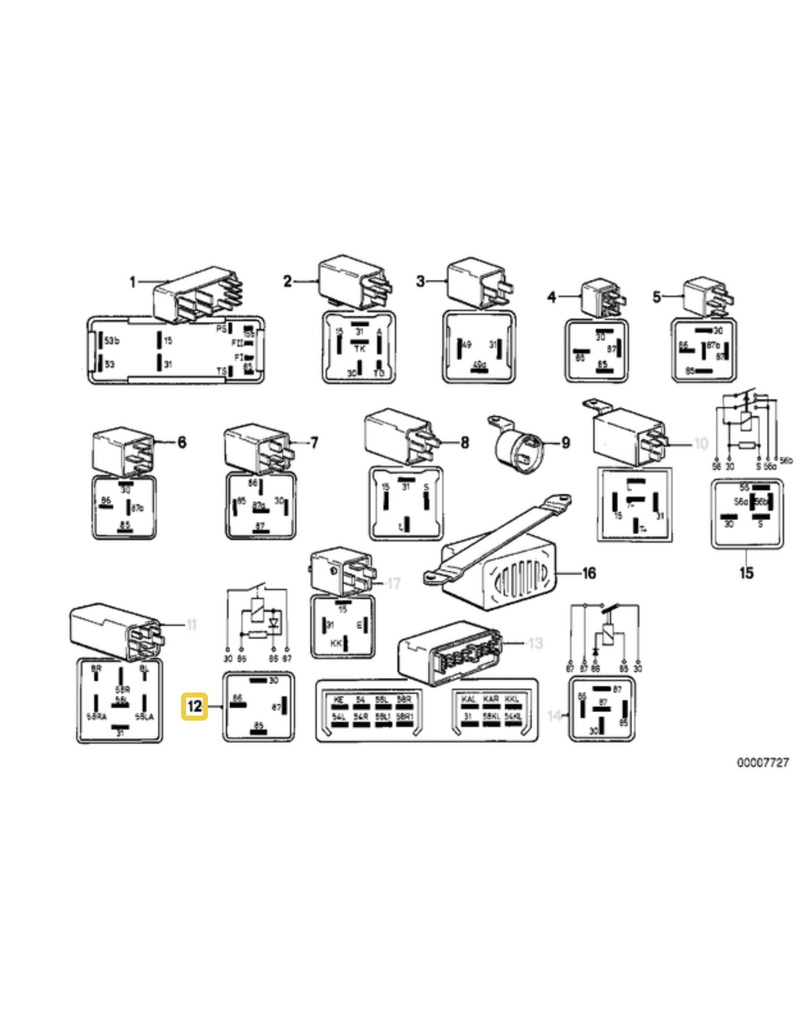 Hella Relay for BMW E-23 E-24 E-28 E-30