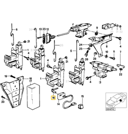 BMW Central locking lever left for BMW E-23 E-24 E-28 E-30