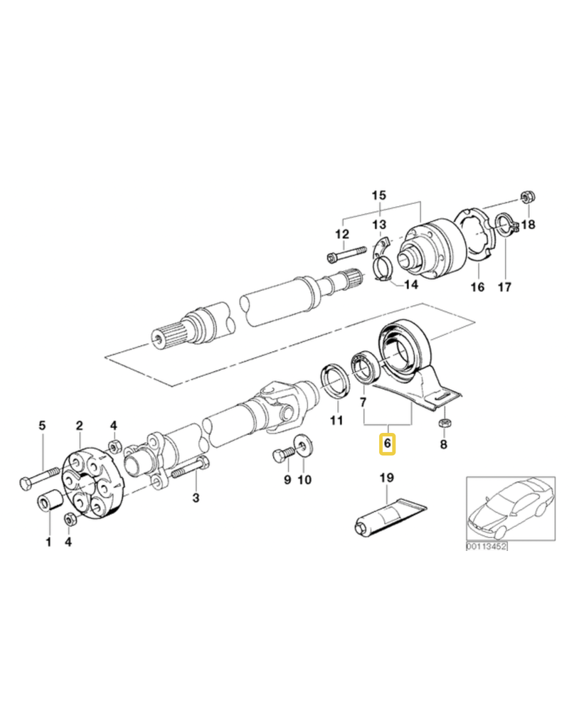 BMW Coxim do eixo para  BMW E-36 M3