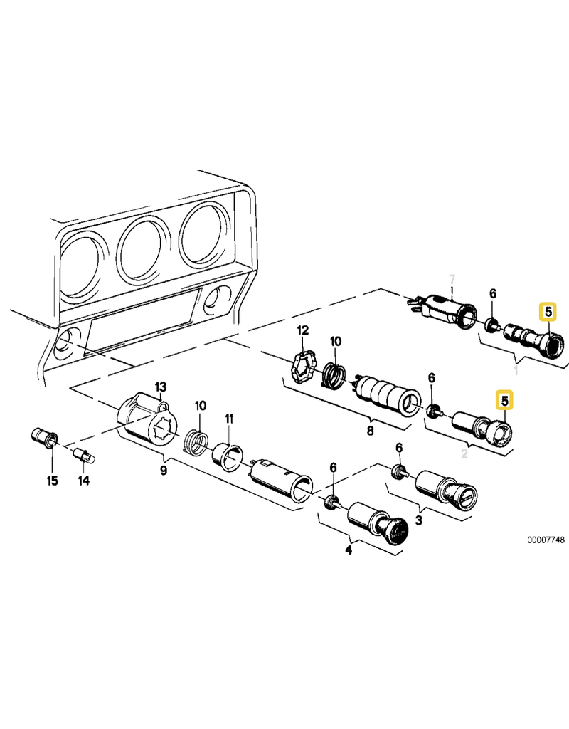 BMW Botao acendedor de cigarro para  BMW E-12