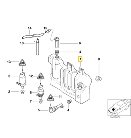 BMW Fluid container without level sensor for BMW E-39