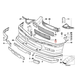 BMW Genuine BMW M3 M TECHNIC Front bumper for BMW E-36 M3