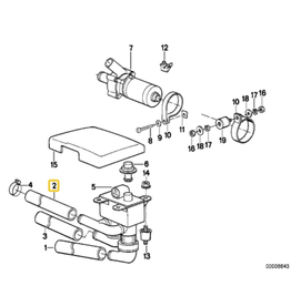 BMW Water valve hose for BMW E-32