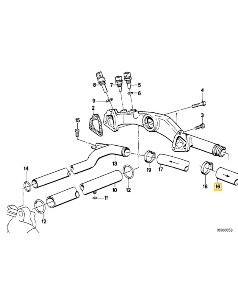 Mangueira d'agua para  BMW E-32