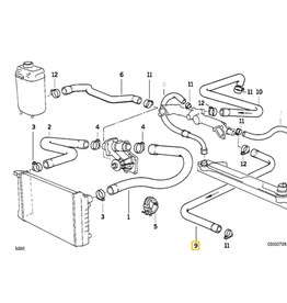 BMW Mangueira d'agua para  BMW 840 E-31
