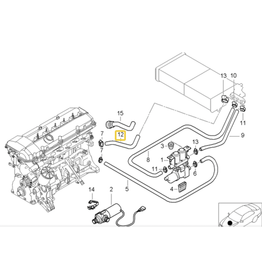 BMW Radiator hose for BMW E-39