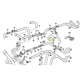 Elaplast Inlet return hose for BMW E-28 E-30 E-32 E-34