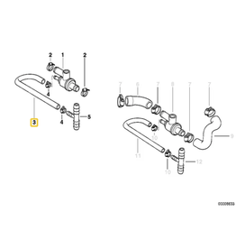 Return hose for BMW E-30