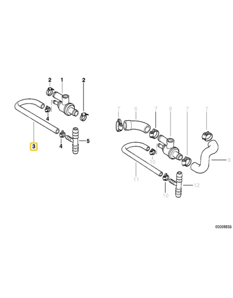 Mangueira retorno para  BMW E-30