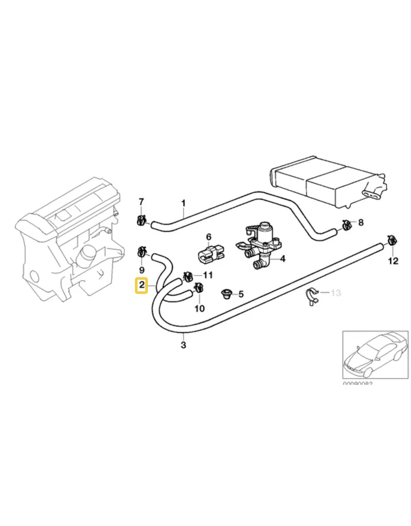 BMW Water hose for BMW Z3