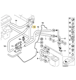 BMW Hose for radiator for BMW E-39