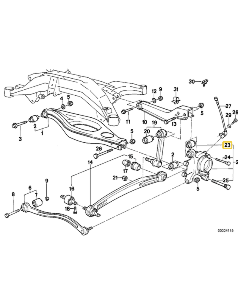 Par de bucha para  BMW E-23 E-24 E-28 E-32 E-34