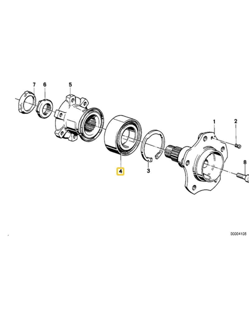 Rolamento para  BMW E-28 E-34