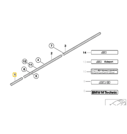 BMW Left Front fender molding for BMW E-36