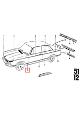 BMW Molding front fender right for BMW 2002
