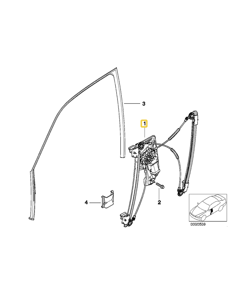 BMW Front right window regulator for BMW E-38