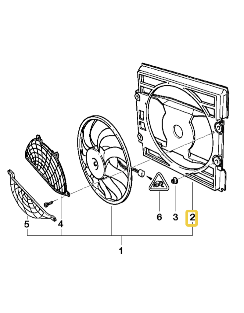 BMW Acabamento ventoinha para  BMW E-46