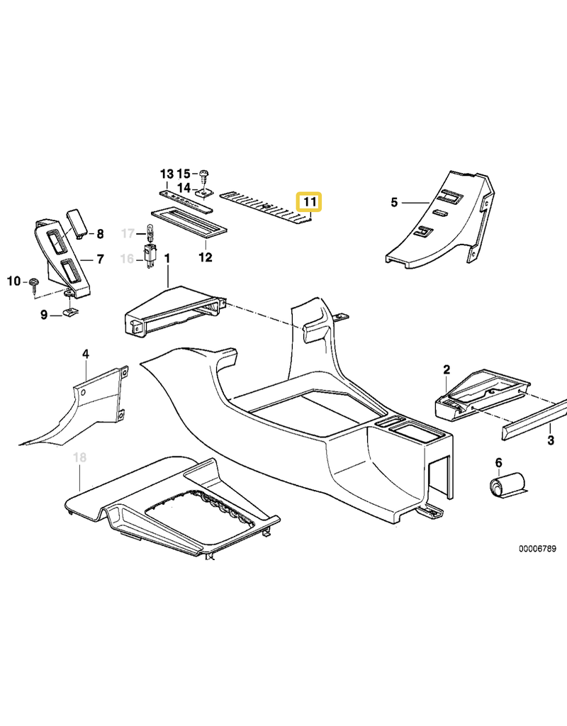 BMW Acabamento painel para  BMW E-32 E-34