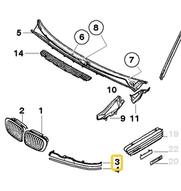 BMW Acabamento grade para  BMW E-36