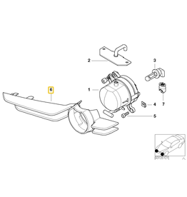 BMW Right fog light grill for BMW E-46