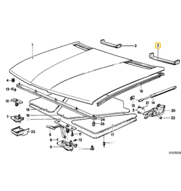 BMW HOOD GASKET LEFT FOR BMW E-28