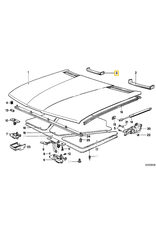 BMW Hood gasket right for BMW E-28