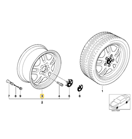 BMW Roda para  BMW E-36 E-46 Z3