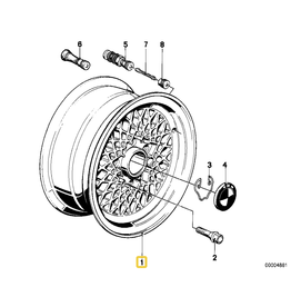 BMW Genuine Alloy wheel for BMW E-12 E-23 E-24 E-28