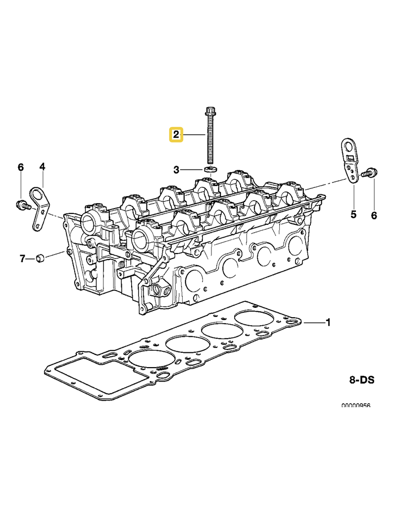 Cal head bolt set for BMW E-32 730 740