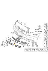 BMW Acabamento parachoque dianteiro para  BMW E-90