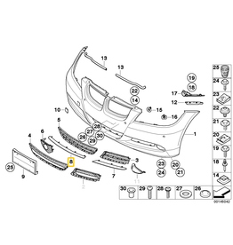 BMW Acabamento parachoque dianteiro para  BMW E-90