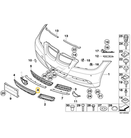 BMW Acabamento parachoque dianteiro para  BMW E-90