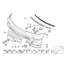 BMW Acabamento parachoque esquerdo para  BMW X5 E-53