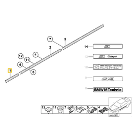BMW Moldura paralama dianteiro esquerdo para  BMW E-36 M TECHNIC