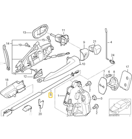 BMW Bowden cable front door opener for BMW E-36