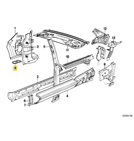 BMW Left locking plug for BMW E-30
