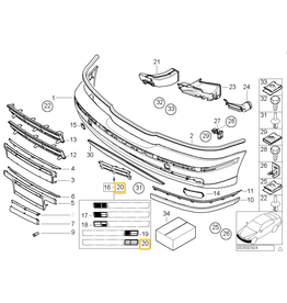 BMW Center cover trim for BMW E-39