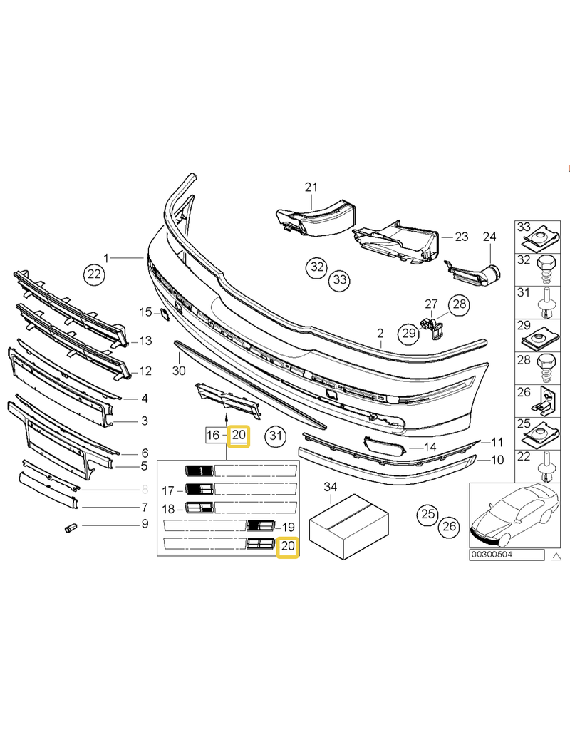 BMW Grade central para  BMW E-39