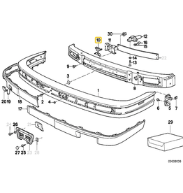 BMW Bumper stopper right for BMW E-30