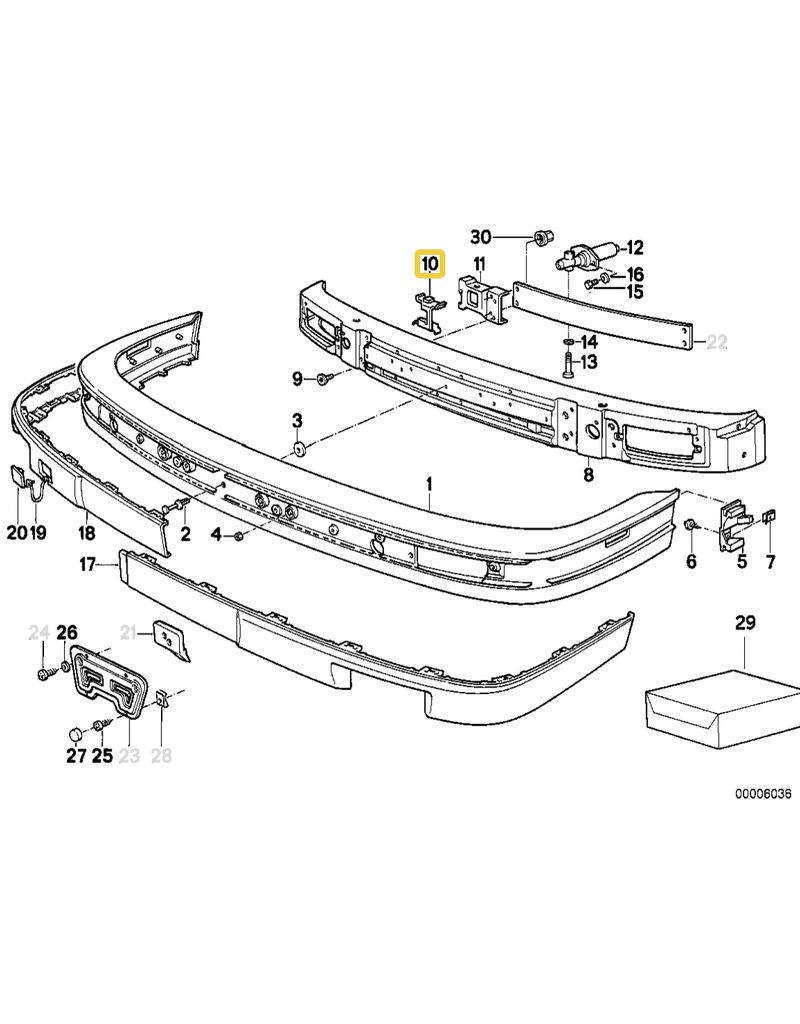 BMW Bumper stopper right for BMW E-30
