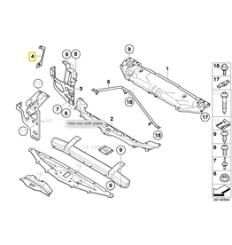 BMW Bracket radiador inferior direito para BMW E-60