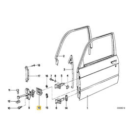 BMW Front door hinge gasket for BMW E-28