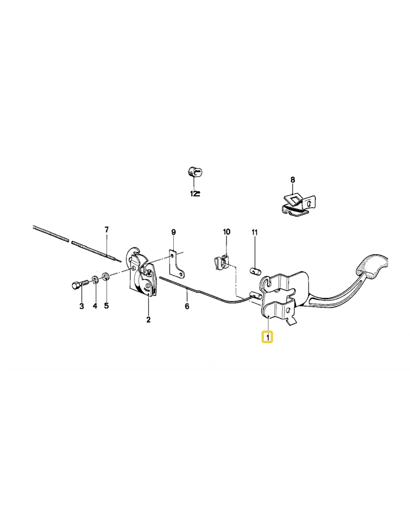 BMW Mecanismo abertura capo para  BMW E-23 E-24