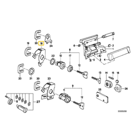 BMW Door handle clamping plate for BMW E-28 E-30